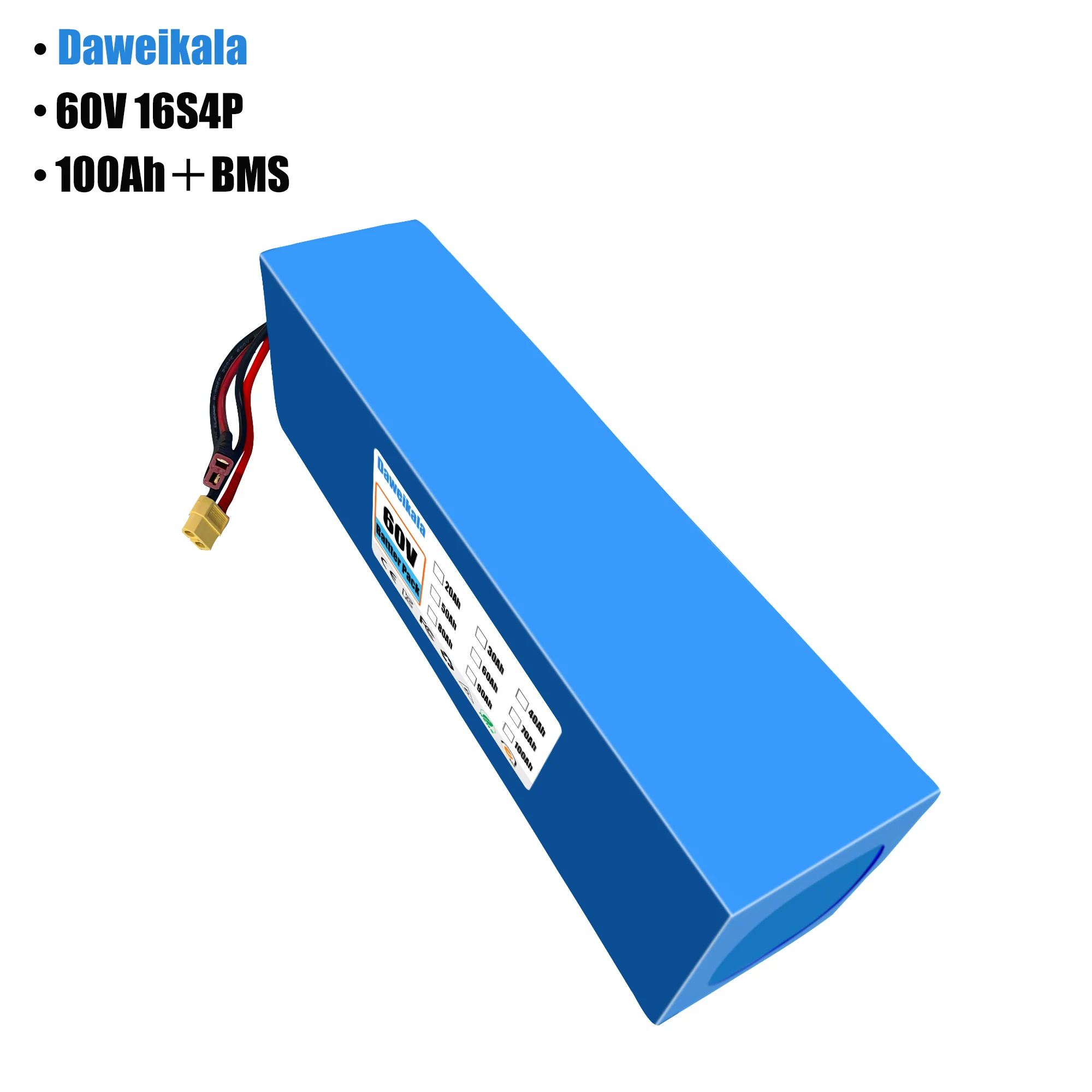 60 فولت 100 أمبير 16s4p بطارية - مراجعة 60V 30Ah Electric Scooter Battery وسعره