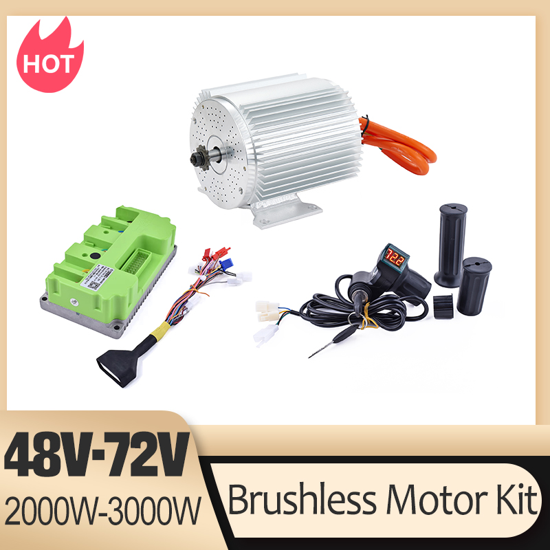 طقم تحويل محرك كهربائي 3000 وا - مراجعة Electric Motorcycle Conversion Kit 72V وسعره